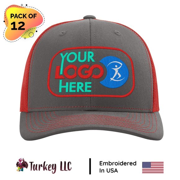 12 RED RICHARDSON HATWITH YOUR LOGO